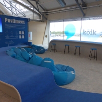Beanbags at one of the gates at Tallinn Airport